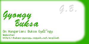 gyongy buksa business card